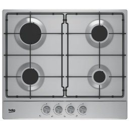 Plita pe Gaz Beko HIAG64223SX | 60cm, 4 Arzatoare, Aprindere Integrata, Inox