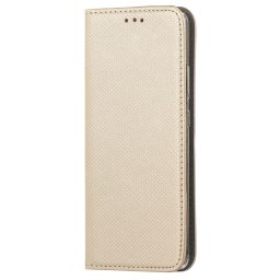 Husa Husa Piele Ecologica OEM Smart Magnet pentru Samsung Galaxy A13 5G A136 / Samsung Galaxy A04s A047, Aurie