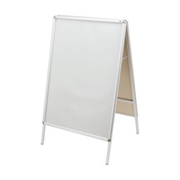 Accesorii birotica Panou dublu stradal NOBO, in forma de A, cu clip, aluminiu, rezistent la apa, A0, alb