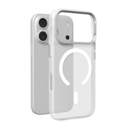 Husa Puro Lightfeel iPhone 17 Pro Case Compatible with MagSafe - Transparent and White
