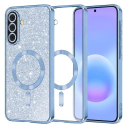 Husa Husa pentru Samsung Galaxy A57 5G - Techsuit Luxury Glitter MagSafe - Light Blue