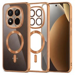 Husa Husa pentru Xiaomi Redmi Note 15 Pro+ 5G / Poco M8 Pro 5G - Techsuit Luxury Crystal MagSafe - Orange