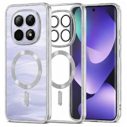 Husa Husa pentru Xiaomi Redmi Note 15 5G / Note 15 4G / Poco M8 5G - Techsuit Luxury Crystal MagSafe - Silver
