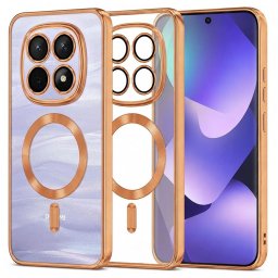 Husa Husa pentru Xiaomi Redmi Note 15 5G / Note 15 4G / Poco M8 5G - Techsuit Luxury Crystal MagSafe - Orange