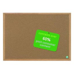 Accesorii birotica Panou pluta eco 90 x 120 cm rama din lemn Bi-Silque