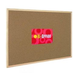Accesorii birotica Panou pluta rama din lemn Bi-Silque 30 x 40 cm