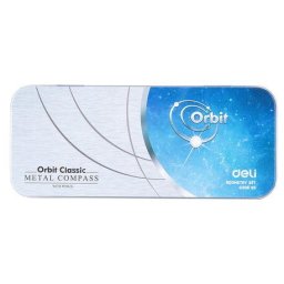 Articole pentru scoala Trusa geometrie 9 piese cutie metalica Deli