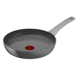 Tigai si seturi Tigaie 24 cm Tefal Renew On C4270432, 100% aluminiu reciclat, indicator Thermo-Signal, compatibil cu inductia, invelis ceramic, gri