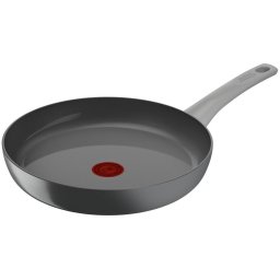 Tigai si seturi Tigaie 28 cm Tefal Renew On C4270632, 100% aluminiu reciclat, indicator Thermo-Signal, compatibil cu inductia, invelis ceramic, gri