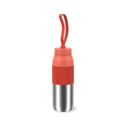 Termos Tefal beYou N2193910, inox, 0.7 L, 100% etanș, capac cu filet, argintiu & portocaliu