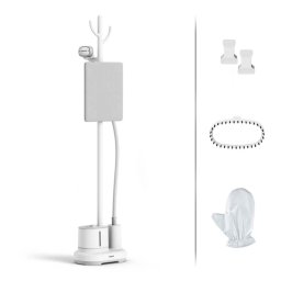 Fier de calcat vertical cu abur Origin Home IT3280E1 2000 W încălzire în 45 secunde 14 L abur variabil 42 g/min 35 min autonomie Alb/Gri