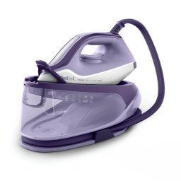 Fier de calcat Statie de calcat cu abur de inalta presiune Tefal Power Pro Compact SV6211E0, 2400 W, 6.2 bari, abur variabil 0 - 120 g/min, jet de abur 370 g/min, rezervor apa 1.7 L, abur vertical, talpa Ceramic Xpress Glide, oprire automata, alb & violet