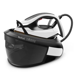Stație de călcat cu abur Express Vision SV8156E0, 2800W, 8 bari, abur variabil 0 - 130 g/min, jet de abur până la 130 g/min, colector pentru calcar, rezervor apă 1.8L, negru & alb