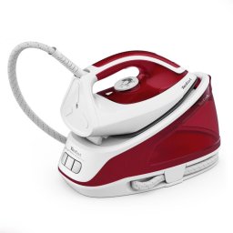 Fier de calcat Stație de călcat cu abur Tefal SV6111E1 Express Essential, 2200W, Talpa Xpress Glide, 5.2 bari, jet de abur 250 g/min, rezervor apa 1.4L, Auto-Off, alb/rosu