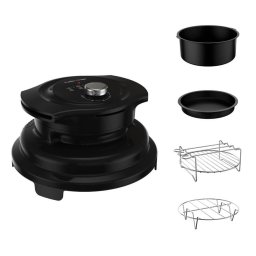 Diverse articole pentru bucatarie Accesoriu pentru gătire cu aer cald Tefal Turbo Crisp LF101810, 4 programe, temperatură ajustabilă, ecran LED, compatibil cu multicooker Turbo Cuisine, negru
