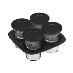 Diverse articole pentru bucatarie Set 8 borcane Tefal Easy Fry Silence XA1140E2, compatibile cu friteuzele cu aer cald Tefal Easy Fry Silence de 5 L, sticlă, capace incluse, compatibile cu mașina de spălat vase, transparent