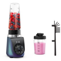 Blend Up BL19H4F0, 1000W, recipiente portabile de 400 ml / 700 ml, 8 programe automate, 6 lame Powelix detasabile, functie auto curatare / Pulse / zdrobire gheata, albastru & negru