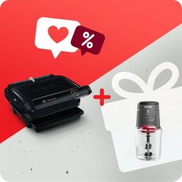 Gratar electric Pachet PROMO Gratar electric OptiGrill Elite GC750830 & Tocator Tefal Easy Press MQ740HF0