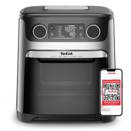 Friteuza Friteuză cu aer cald Tefal Easy Fry FW556DE0 1800W, 15L - Air fryer cu 9 programe automate, tehnologie Extra-Crisp, temperatură ajustabilă, ecran LCD, argintiu & negru