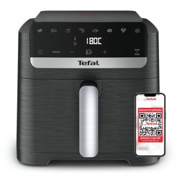 Friteuza Friteuza cu aer cald Tefal Easy Fry Mega Compact EY8618E0, 2020 W, capacitate 7.5 L, - Ai fryer cu 8 programe automate, temperatura ajustabila, display digital, oprire automata, negru