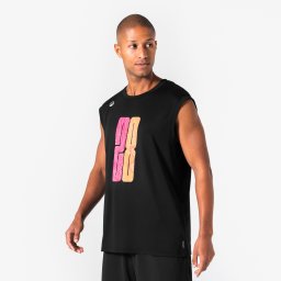 Tricou de baschet fără mâneci fast 500 Negru Adulți
