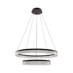 Lustră LED suspendată pe cablu FROZI, 38W, 230V, Ø 60 cm, negru