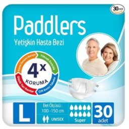 Scutece Incontinenta Adulti Paddlers cu Banda Adeziva, Marimea L, 30 Bucati