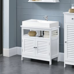 Dulap baie sub lavoar Waterford 60x60x30 cm, alb, stil clasic