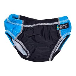 Slip de inot bebe Swimpy negru, marimea S, 3-6 luni, 4-8 kg