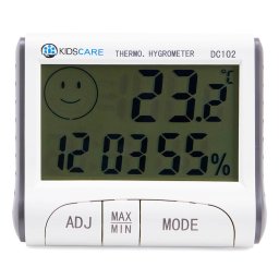 Termometru si higrometru digital KidsCare DC102 cu ceas si alarma