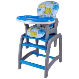 Scaun de masa multifunctional 2 in 1 albastru KidsCare pentru copii