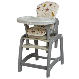 Scaun de masa multifunctional 2 in 1 crem KidsCare pentru copii