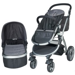 Carucior 2 in 1 Veneto gri cu landou si parte sport reversibila