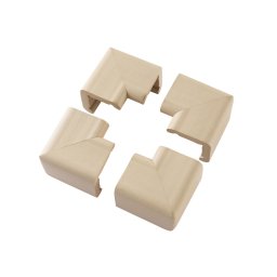 Set 4 protectii XL pentru colturi mobilier Clevamama, bej