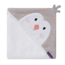 Prosop de baie bebe si mama din bambus, cu gluga Penguin Clevamama