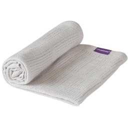 Paturica pentru bebelusi din bumbac organic 120x140 cm, gri, Clevamama