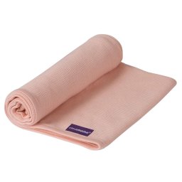 Paturica bebe din bumbac organic Waffle Weave 70x90 cm coral