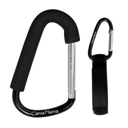 Set 2 carlige universale pentru carucior Clevamama, maner anti-alunecare