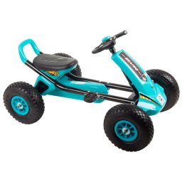 Kart cu pedale pentru copii KidsCare Driver, albastru, roti gonflabile