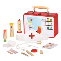 Trusa de medic veterinar Bino cu 13 piese si valiza metalica