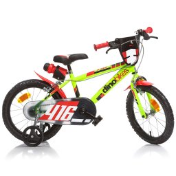 Bicicleta pentru copii Dino Bikes 416, 16 inch, verde, cu roti ajutatoare