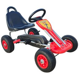 Kart cu pedale pentru copii KidsCare A05 rosu, frana de mana, 3-6 ani