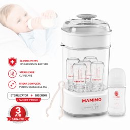 Sterilizator biberoane electric cu uscare Mamimo BSD2005, 5 biberoane