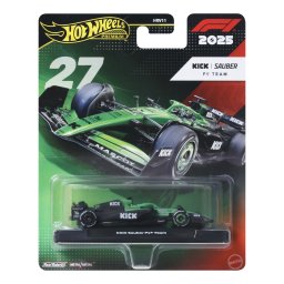 Masinuta Hot Wheels Premium Kick Sauber F1 Team #27, scara 1:64