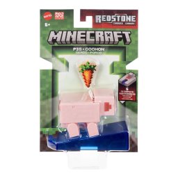 Figurina Minecraft Pig 8 cm articulata, cu piesa Build a Portal