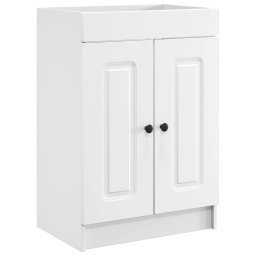 Dulap de baie sub chiuveta Alb 56 x 37,5 x 81 cm Lemn prelucrat GartenMobel Dekor