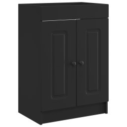 Dulap de baie sub chiuveta Negru 56 x 37,5 x 81 cm GartenMobel Dekor