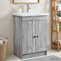 Dulap de baie sub chiuveta Sonoma gri 78,5 x 37,5 x 81 cm GartenMobel Dekor