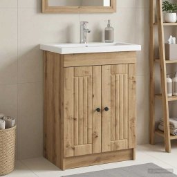 Dulap de baie sub chiuveta Stejar Artizanal 78,5 x 37,5 x 81 cm GartenMobel Dekor
