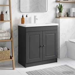 Dulap de baie sub chiuveta Negru 78,5 x 37,5 x 81 cm GartenMobel Dekor